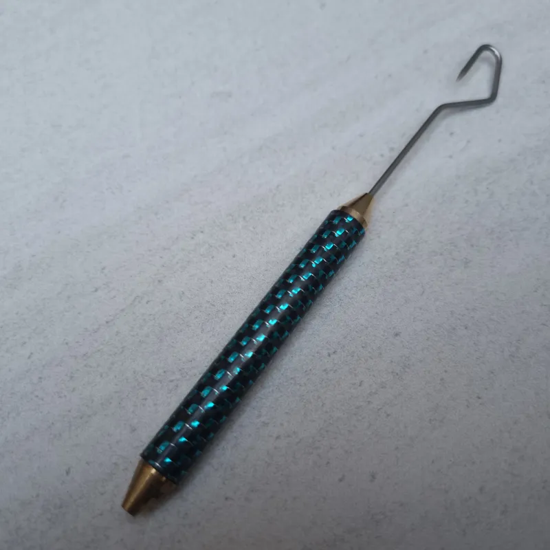 Dr.Slick JUMBO Carbon Fiber Handle Dubbing Hook with Half Hitch Tool-3